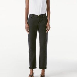 Frame Denim Le Garcon Washed Black Boyfriend Jean